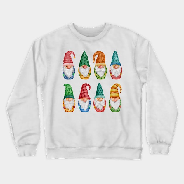 Christmas Gnomes Collection Crewneck Sweatshirt by Mako Design 